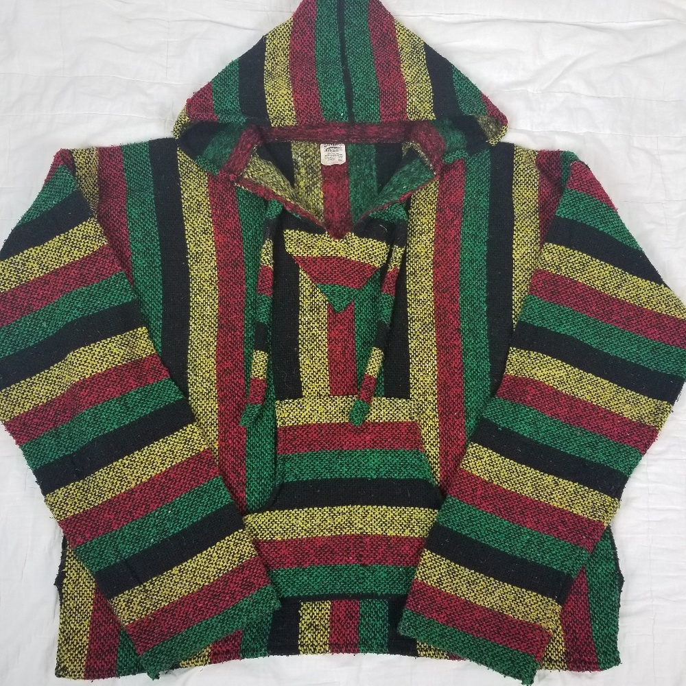 Vintage Baja Hoodie Surfer Skater Pullover